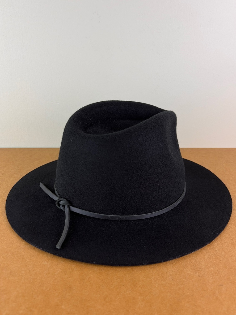 BRIXTON REVOLVE BLACK WOOL FEDORA HAT - Picture 4 of 10